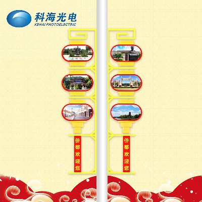 扁燈籠三連串帶須亞克力發光中國結燈道路裝飾防水景觀路燈中山